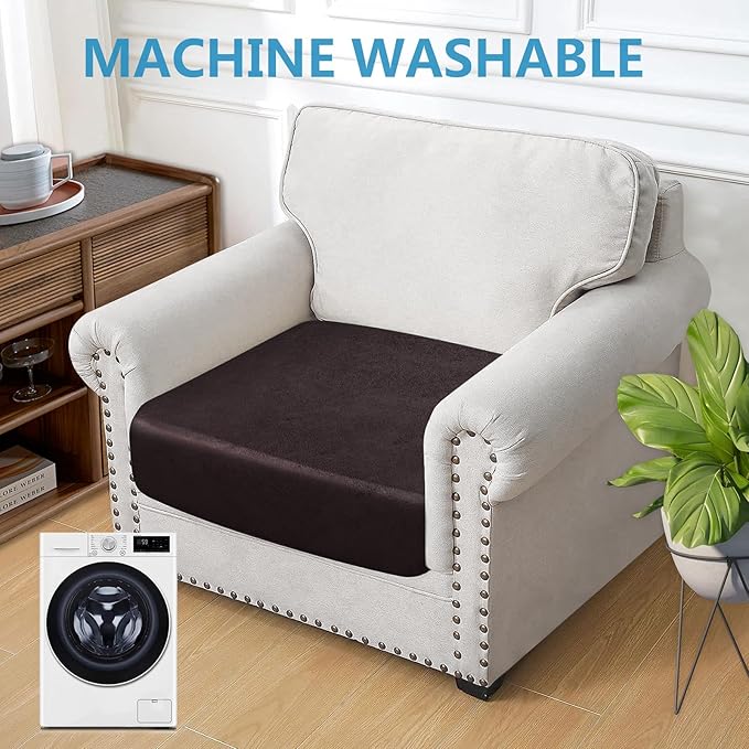 Leather Look Couch Cushion Covers Sofa Seat Slipcovers Sets Couches Furniture - Image 3