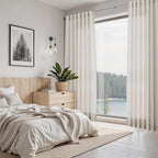 Nanspring Pearl White Linen Curtains 120 Inches Long - Image 7