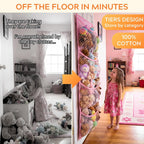 Ofiray-home Cotton Over The Door Stuffed Animal Storage