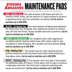 Green Floor Maintenance Pads, Deep Cleaning & Light Stripping, 17" - 5 Pack
