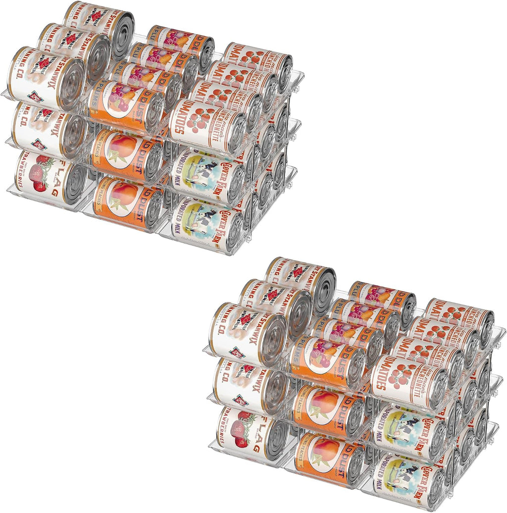Can Organizer for Pantry, Rolling Food Pantry Storage Rack, 3 Tier