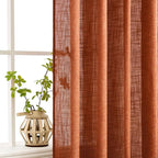 MIULEE Rust Curtains 96 Inch Length 2 Panels - Image 5
