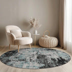 Washable Area Rugs 4ft Non-Slip Modern Abstract Soft - Image 2