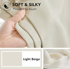 Deconovo Blackout Curtains, Thermal Insulated, W42 x L63 2 Panels, Back Tab - Image 7