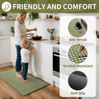YDKGL Kitchen Rugs Kitchen Mats for Floor Non Slip Washable Blue 17" x47