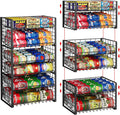 3-Pack Stackable Can Rack Organizer, Adjustable Can Holder for Pantry