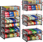 3-Pack Stackable Can Rack Organizer, Adjustable Can Holder for Pantry
