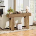 Cealform Console Tables for Entryway, 47.2 Inches Long Sofa Table Behind Couch, Farmhouse Wooden Style Entry Way Table for Living Room, Hallway, Entrance, Foyer (Light Brown)