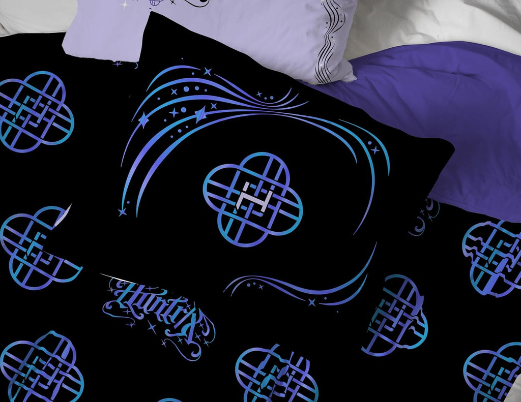 Kpop Demon Hunters Huntrix Twin Comforter Set 5 Piece Kids Bedding, Black