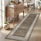 GarveeHome Washable Hallway Rug 2x6 Narrow Modern Bordered Floor Runner - Image 2