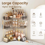 Bathroom Counter Organizer 3-Tier Corner Organizer with Hooks