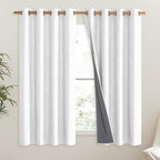 NICETOWN 100% Absolutely Blackout Linen Curtains - Image 2