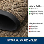 Smiry Front Door Mat Outside Entrance, Heavy Duty Sturdy Natural Rubber Doormat - Image 4