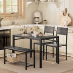 Shahoo Kitchen Table and 2 Chairs for 4 with Bench