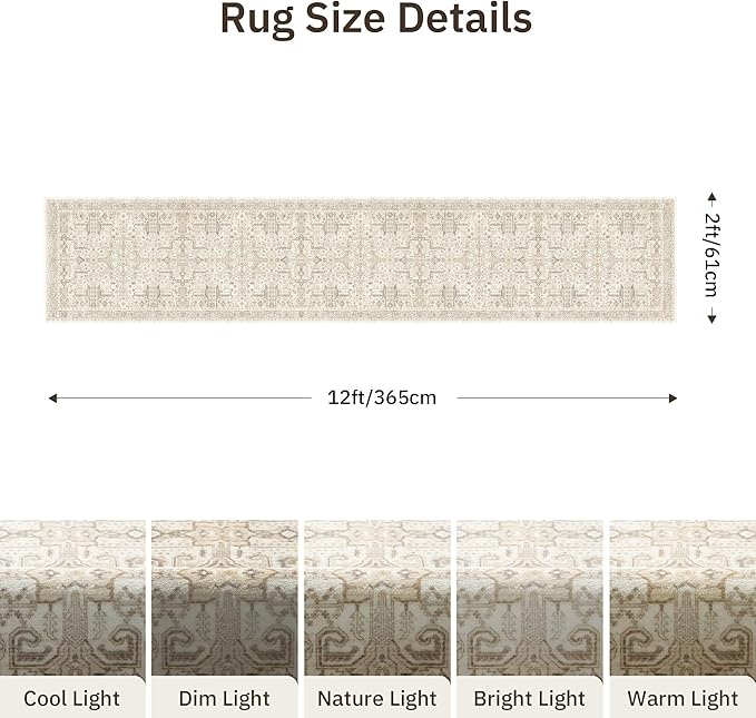 Hallway Washable Runner Rug 2x12 - Image 2