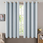 MIULEE Linen Textured Curtains for Bedroom Solid 100% Blackout Thermal by MIULEE