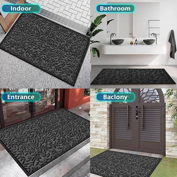 Bulijojo Sturdy Front Entrance Doormats, Durable Heavy Duty Welcome Mat - Image 6