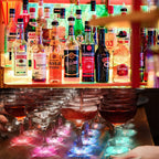 AHIIER 12 PCS Led Coasters for Drink, Bar Coaster Led Bottle Sticker Lights