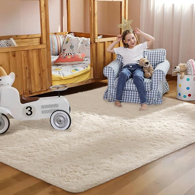 Ophanie Rugs for Living Room, Upgrade Non-Slip Fluffy Soft 5x8 Area Rug - Image 6