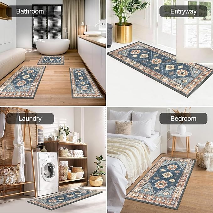 HEBE Boho Kitchen Rug Sets 3 Piece - Image 4