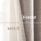 MIULEE Blackout Curtains for Bedroom Linen Texture Solid Thermal Insulated - Image 6