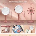 B Beauty Planet Makeup Mirror, Double-Sided Lighted Magnifying Mirror 30X