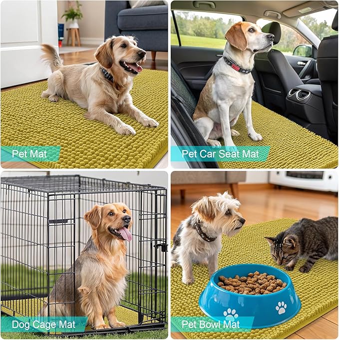 OLANLY Dog Door Mat for Muddy Paws 36x24, Absorbs Moisture and Dirt, Absorbent - Image 7