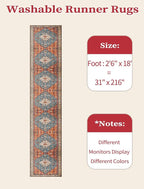 SERISSA Runner Rug for Hallways, Extra Long Boho Rug Ultra Soft Vintage Tribal - Image 6