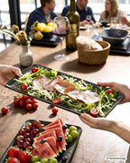 Famiware Serving Platters Set of 3 Sizes - Rectangular, Deep Forest