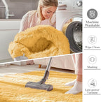OLANLY 3x5 Machine Washable Small Bedside Rug, Soft Fluffy Shaggy Rugs - Image 2
