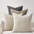 Topfinel 4 Packs Natural Decorative Throw Pillows Covers 16x16 Inch by Topfinel