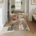 Washable Area Rugs 2'6''x8 Non-Slip Modern Abstract Soft - Image 8
