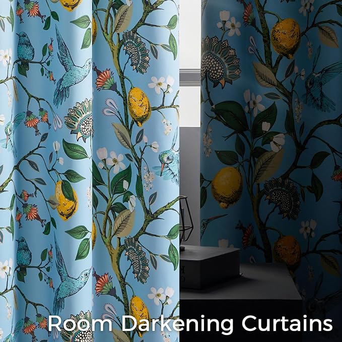 Topfinel Sliding Door Patio Floral Curtains & Drapes - Image 3