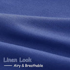Extra Long Classic Blue Linen Curtains 120 Inch - Image 5