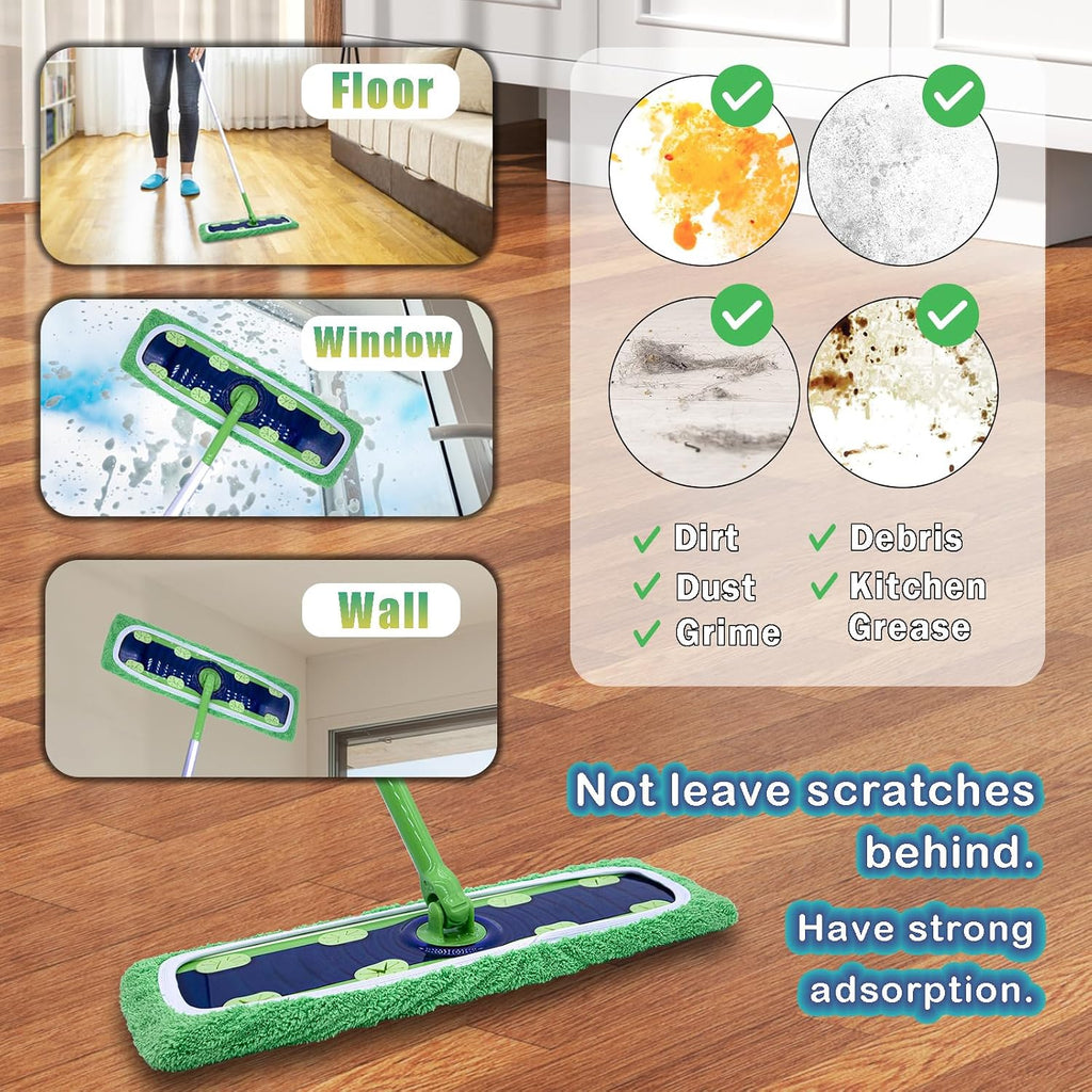 4 Pack XL Microfiber Mop Pads Compatible with Swiffer XL Mop