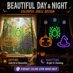 LOLStar Halloween Window Lights, 3 Pack Pumpkin, Spider, Witch Hat Lights