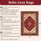 SERISSA 5x7 Boho Area Rug, Washable Non-Slip Rugs - Image 2