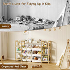 Large Toy Storage Organizer, Top Rack, 6 Side Shelves, 9 Bins