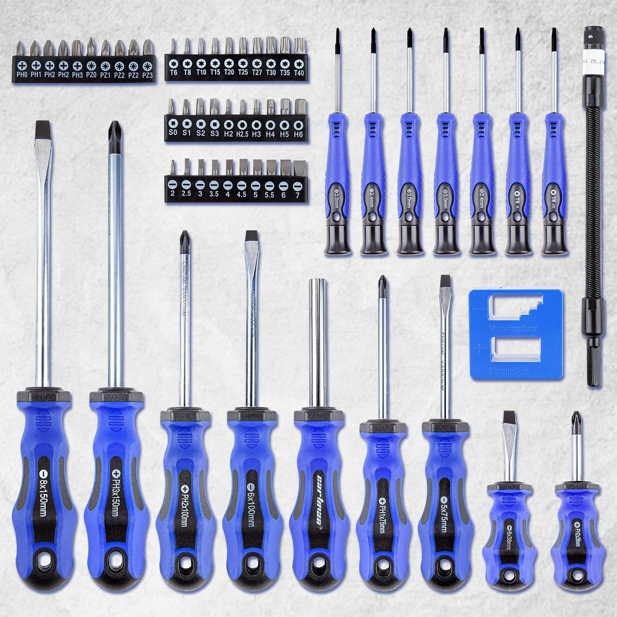 CARTMAN 59-Piece Precision Screwdriver Tool Set Magnetic Repair Storage Box