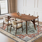8x10 Area Rugs, Large Area Rug for Living Room, Floral Washable Area Rug for - Image 4