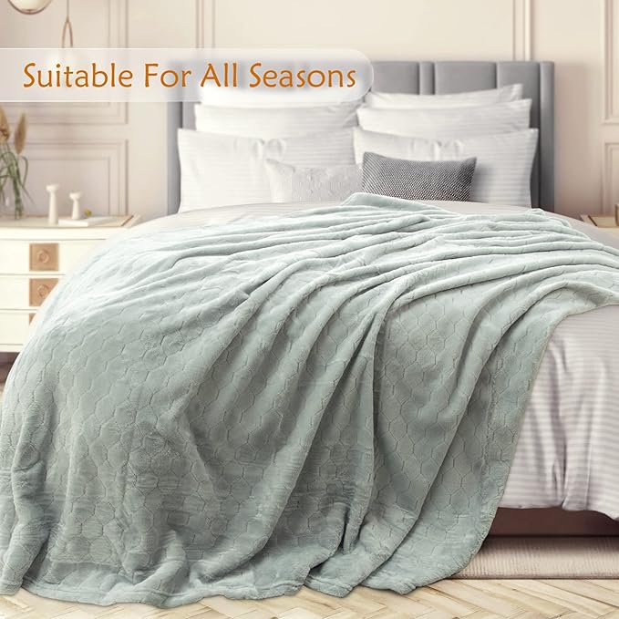 TOONOW Fleece Blanket Super Soft Cozy Throw Blanket 50" x 60", Lightweight - Image 3