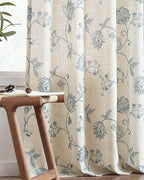 jinchan Linen Curtains Floral Curtains 96 Inch Length - Image 8
