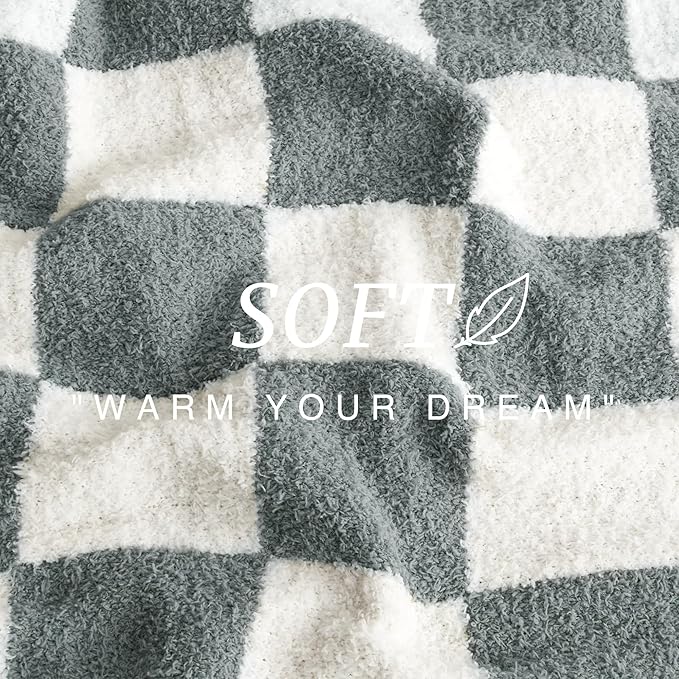 EXQ Home Checkered Throw Blanket, Knitted Blanket - Image 7