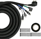 Cable Management Sleeve,25ft 1/2in Cord Protectors from Pets No Chew