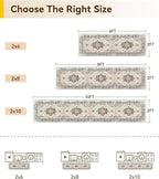 RELEANY Area Rugs 2'x6' Runner Rug Non Slip Washable - Image 2