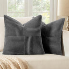MIULEE Grey Decorative Throw Pillow Covers 18x18 Inch by MIULEE