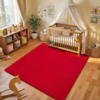 Amearea 4x4 Square Area Rugs for Bedroom Living Room, Modern Red Thickened - Image 2
