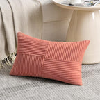 Fancy Homi 2 Packs Coral Lumbar Decorative Throw Pillow Covers 16x26 Inch - Image 2