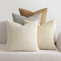 MIULEE Boho Farmhouse Throw Pillow Covers 18x18 Inch Set of 4 Neutral Rustic by MIULEE