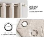 MIULEE 90 Inches Linen Textured Curtains - Image 4